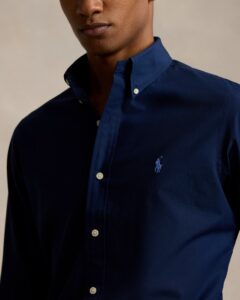 POLO RALPH LAUREN CUBDPPCS-LONG SLEEVE-SPORT SHIRT 710928255 | DARK BLUE