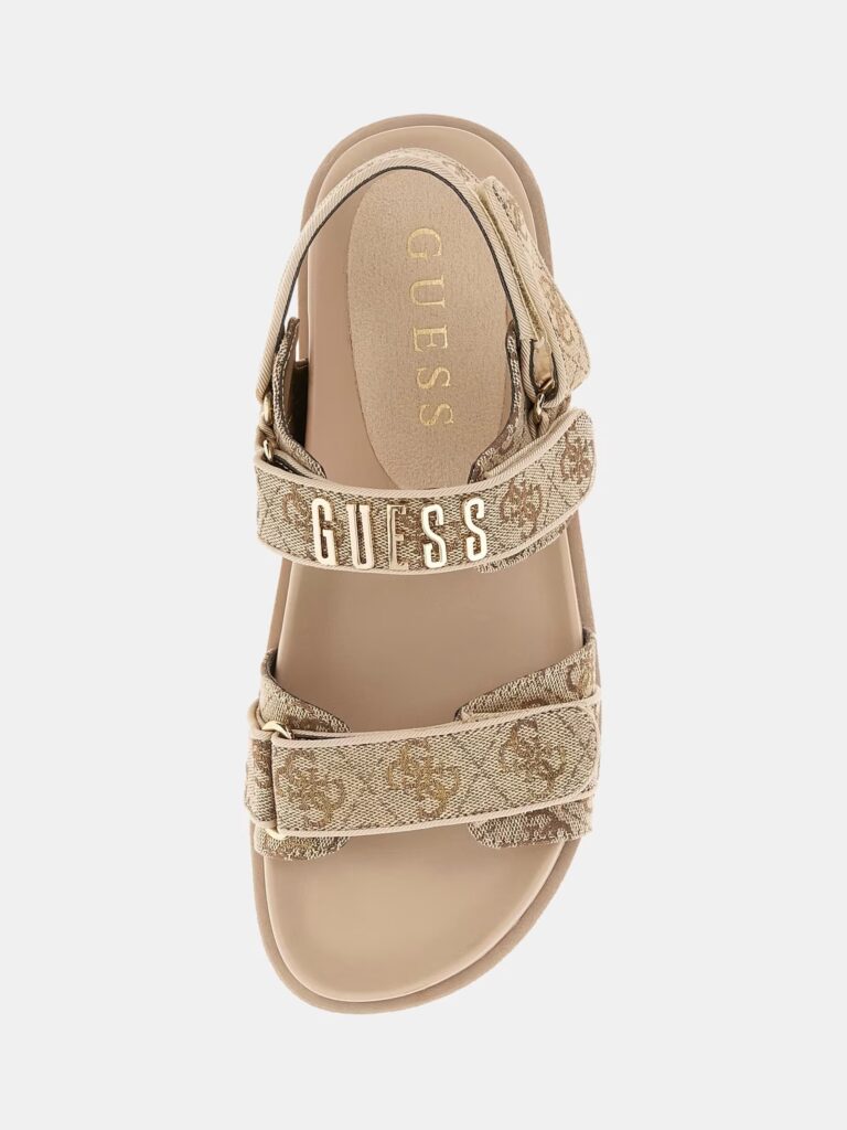 GUESS SH FADISON – SANDALO IN ECOPELLE LAMINATA ΠΑΠΟΥΤΣΙ W | BEIGE