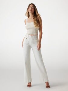 GUESS SAILOR WIDE LEG W5GA2JD5N71 | WHITE