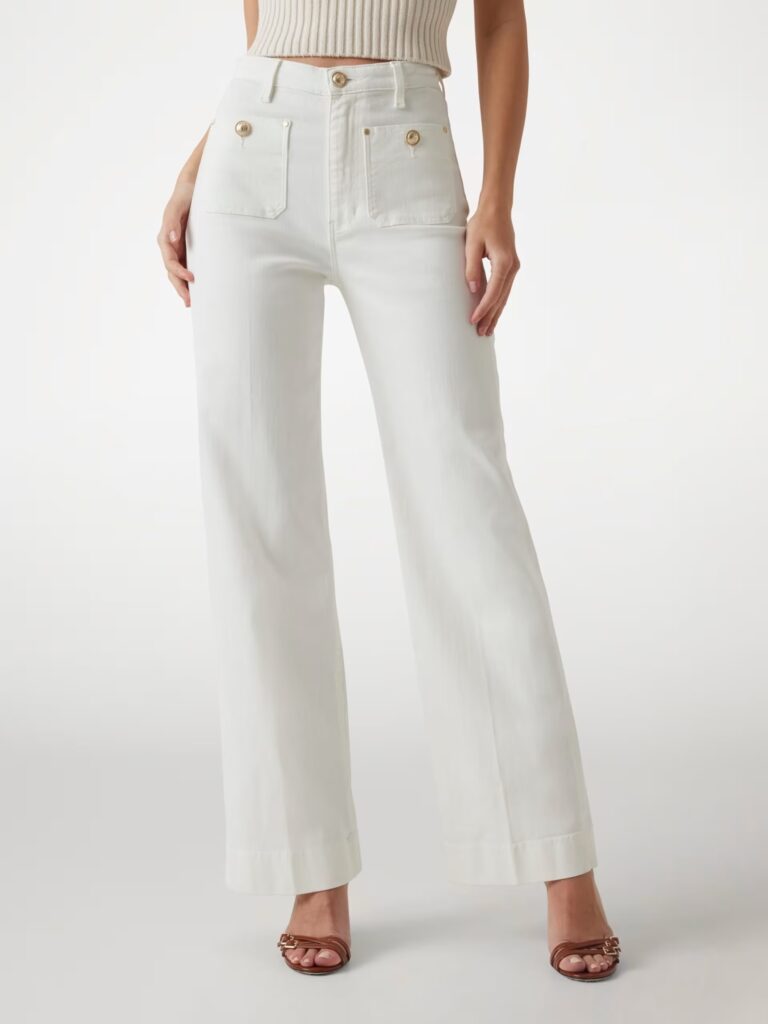 GUESS SAILOR WIDE LEG W5GA2JD5N71 | WHITE
