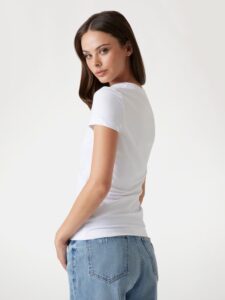 GUESS CN SS LOGO LACE TEEW5GI04J1314 | WHITE