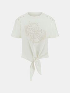 GUESS CN SS EYELET TONE ON TONE W5GI18I3Z14 | OFF WHITE