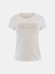 GUESS SS PONY HAIR LOGO R5 TEE W5GI42J1314 | OFF WHITE