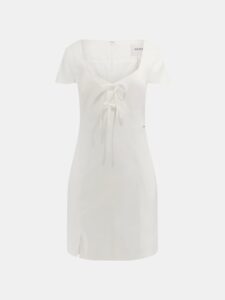 GUESS ISABEAU BOWS MINI DRESS W5GK41WH5L2 | WHITE
