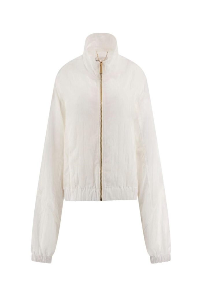 GUESS FLORIE CROP JACKET W5GL18WH5X2 | OFF WHITE