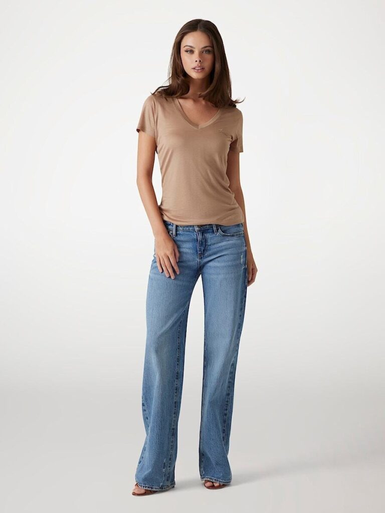 GUESS VN SS LIGHT BASIC TEE W5GP31KCSX2 | DARK BEIGE