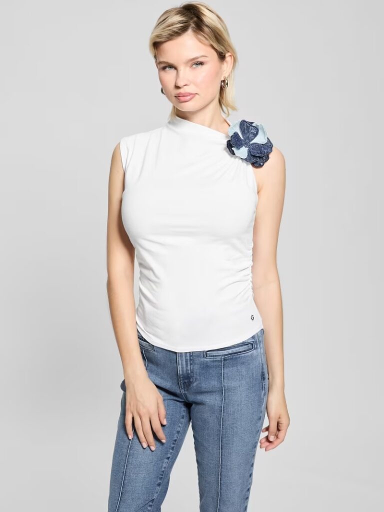 GUESS ARIANE 3D EMBROIDERY SL W5GP32J1314 | WHITE