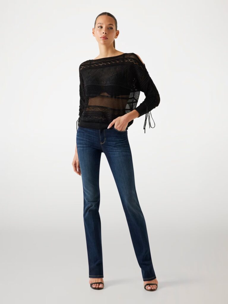 GUESS NELLIE LS BOAT NECK SWTRW5GR21Z3E22 | BLACK