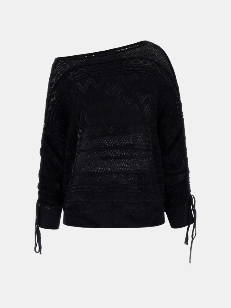 GUESS NELLIE LS BOAT NECK SWTRW5GR21Z3E22 | BLACK