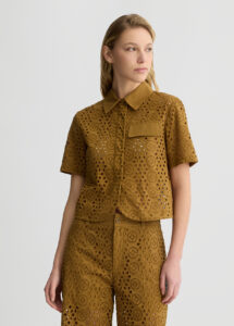 LIU JO WHITE_WA5C82__CAMICIA CROPPED WA5283T2182 | KHAKI