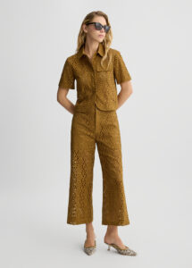 LIU JO WHITE_WA5C82__CAMICIA CROPPED WA5283T2182 | KHAKI