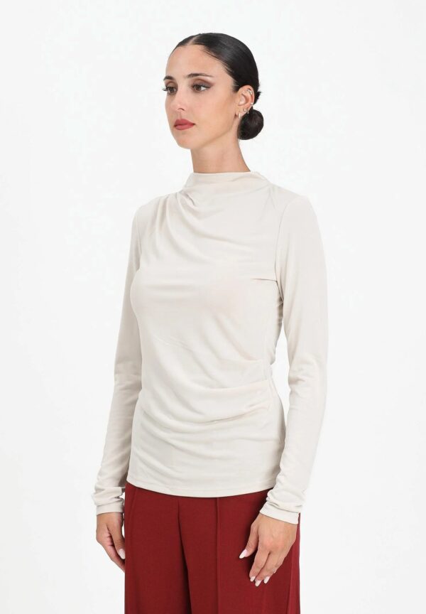 ONLY ONLFREE LIFE L/S DRAPE TOP JRS | SAND