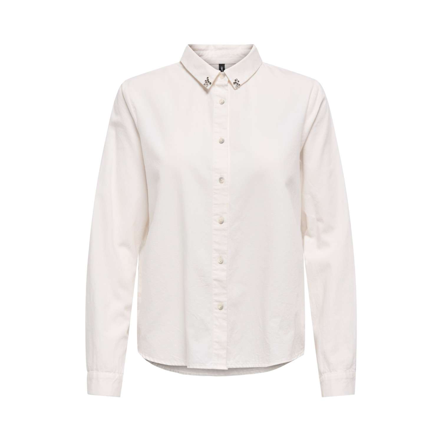 ONLY ONLNOVA AZURE L/S EMBELLISH SHIRT | WHITE