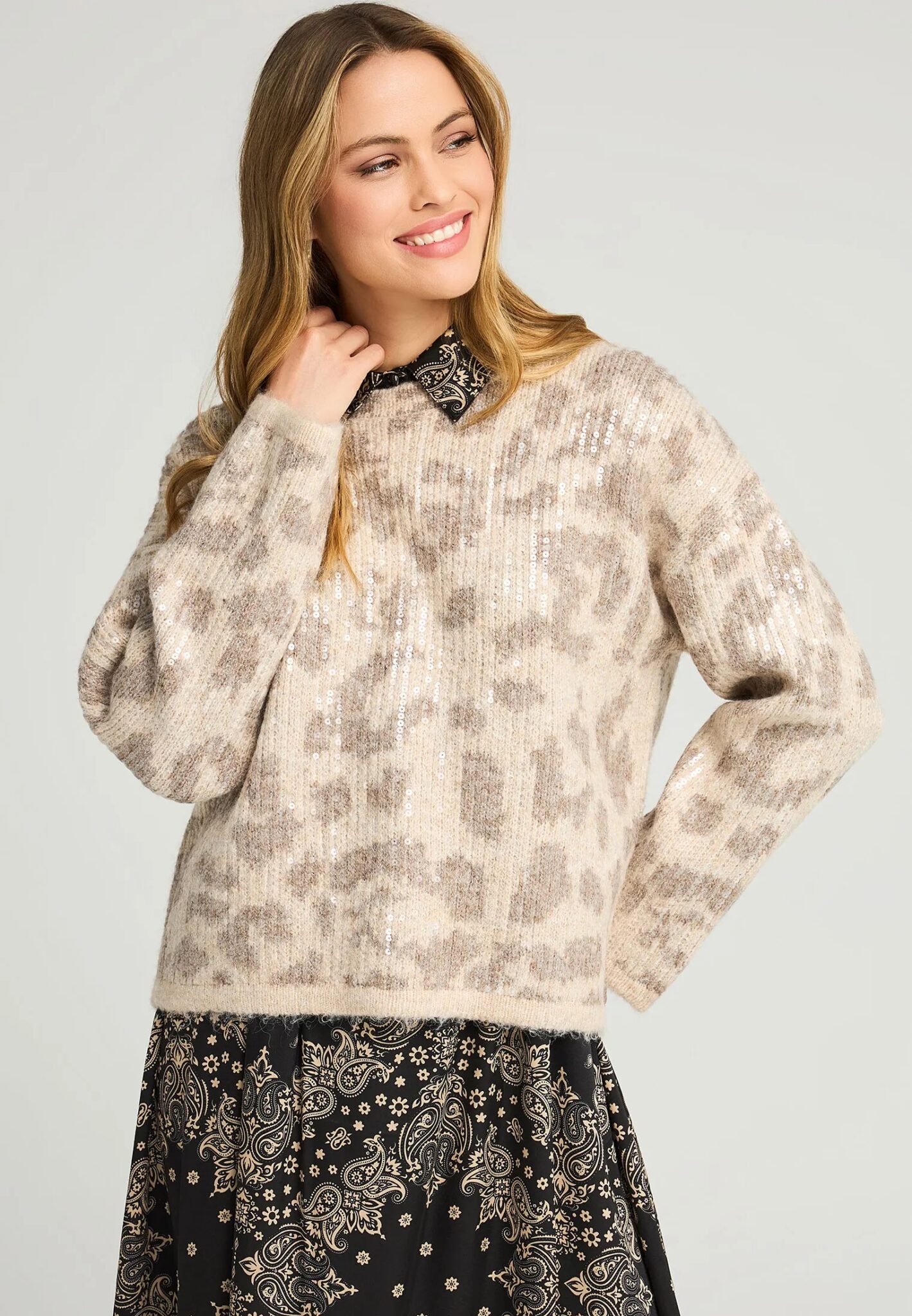 ONLY ONLEDELIE LIFE LS JQ CARDI V-NECK KNT ΠΛΕΚΤΟ | BROWN