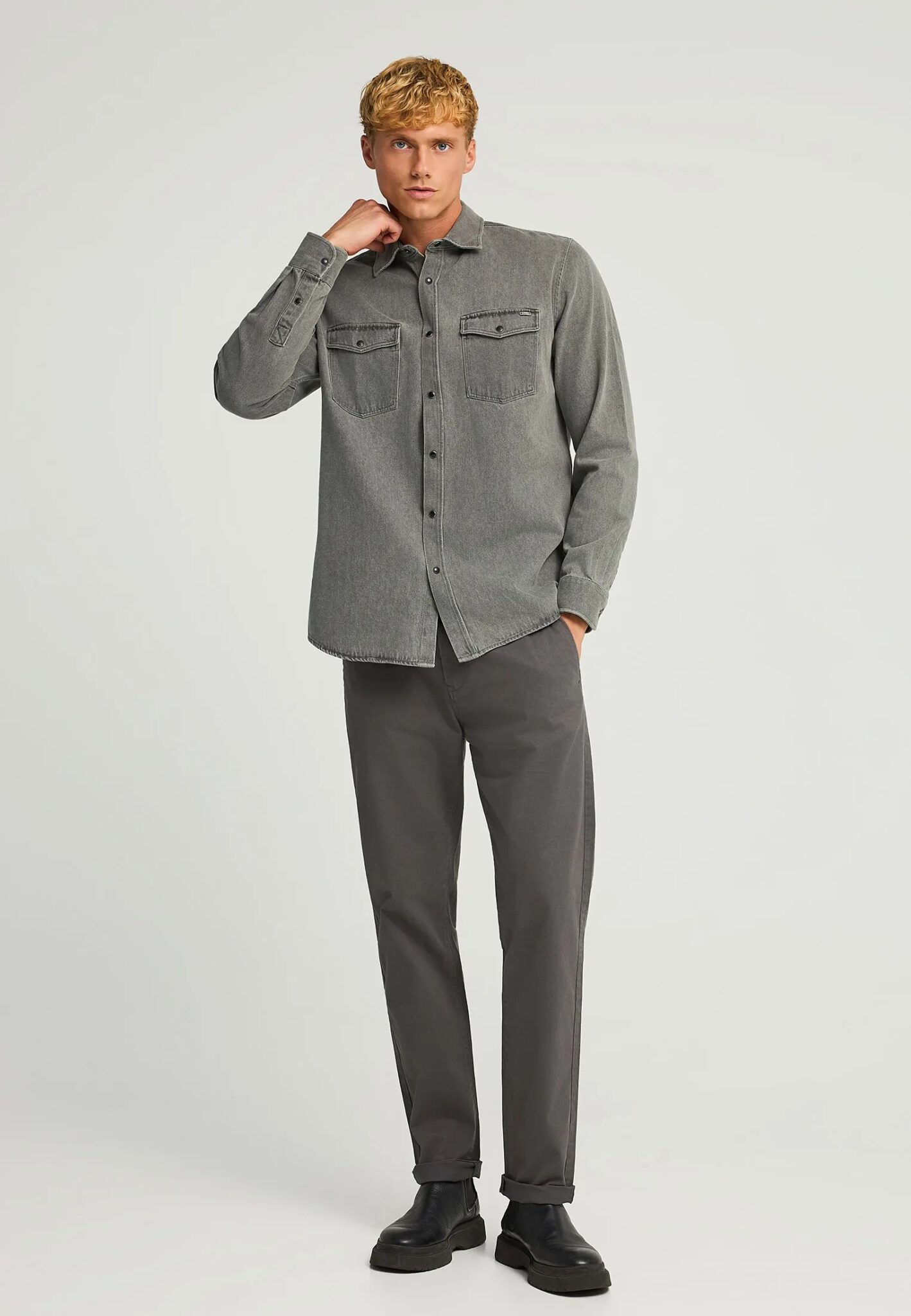 FUNKY BUDDHA ΑΝΔΡΙΚΉ ΜΠΛΟΎΖΑ ΜΕ ΜΑΚΡΎ ΜΑΝΊΚΙ | DARK GREEN