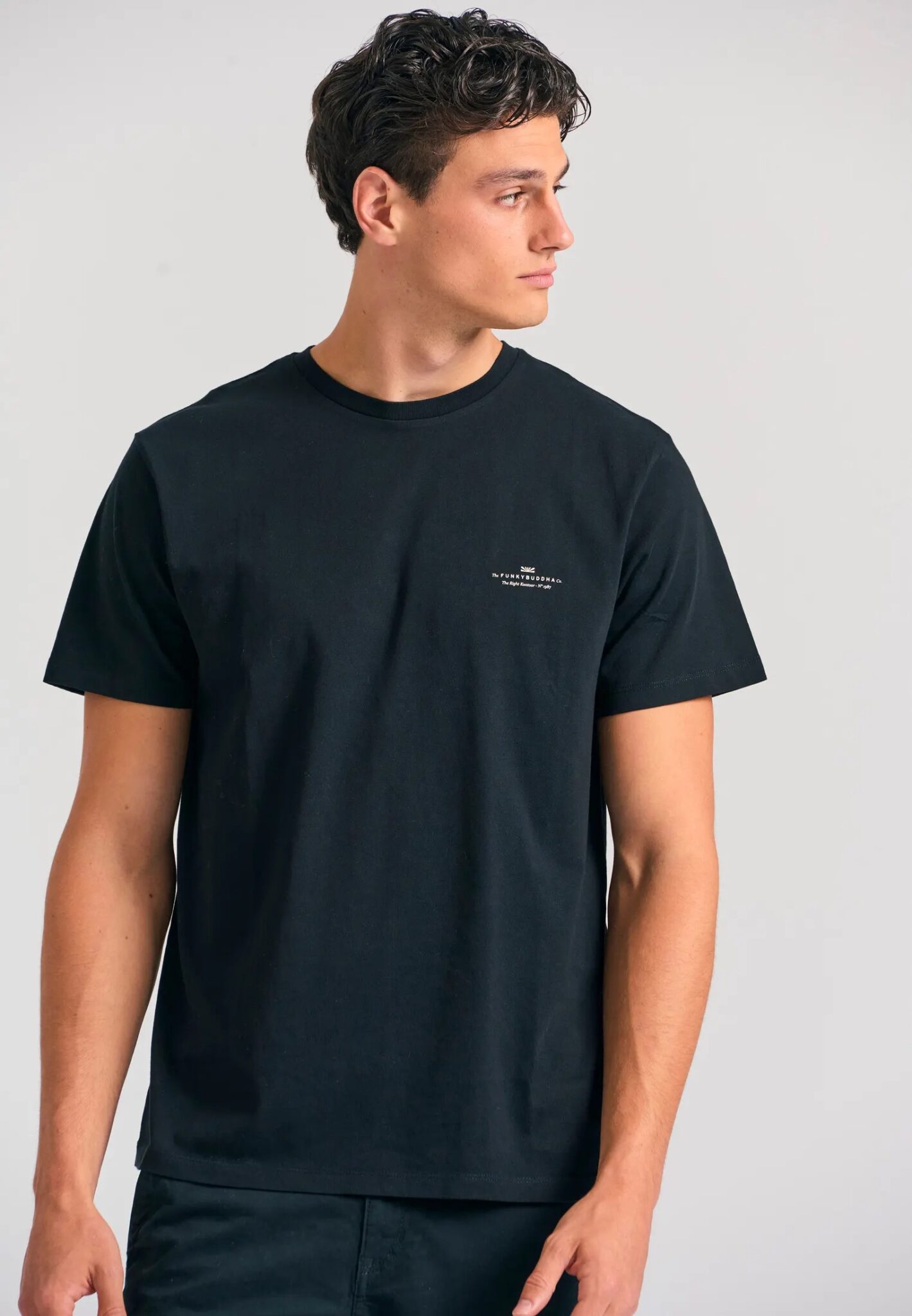 FUNKY BUDDHA ΑΝΔΡΙΚΉ ΜΠΛΟΎΖΑ ΜΕ ΚΟΝΤΌ ΜΑΝΊΚΙ BASIC | BLACK FUNKY BUDDHA ΑΝΔΡΙΚΉ ΜΠΛΟΎΖΑ ΜΕ ΚΟΝΤΌ ΜΑΝΊΚΙ BASIC | BLACK