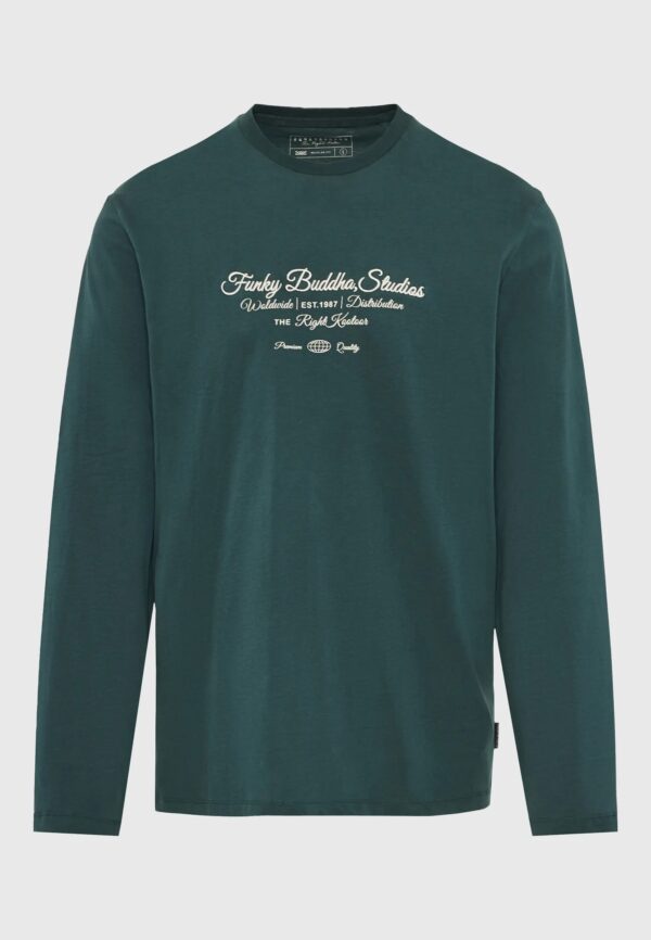 FUNKY BUDDHA ΑΝΔΡΙΚΉ ΜΠΛΟΎΖΑ ΜΕ ΜΑΚΡΎ ΜΑΝΊΚΙ | GREEN