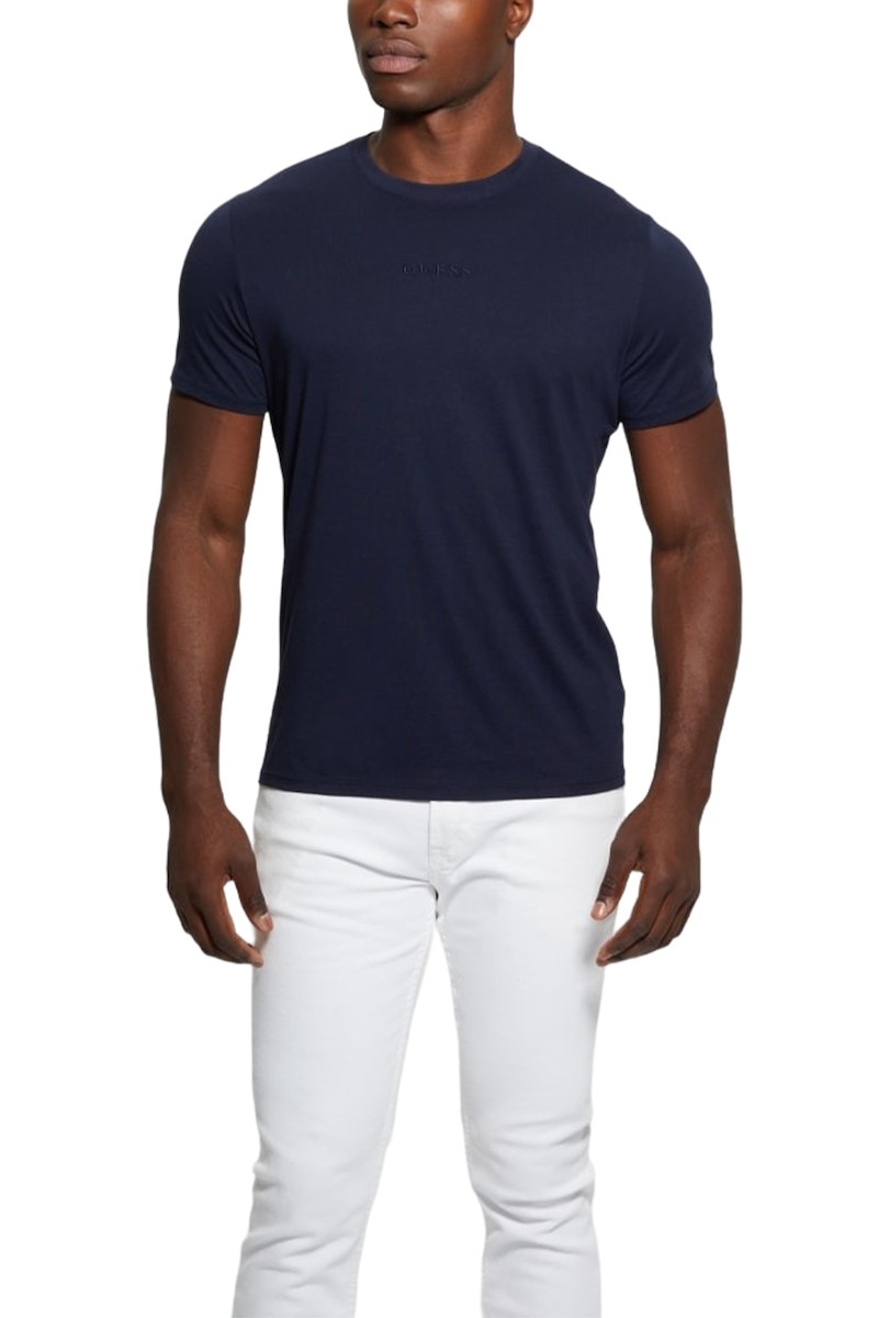 GUESS EMB PIMA CREW ΜΠΛΟΥΖΑ ΑΝΔΡΙΚΟ | BLUE GUESS EMB PIMA CREW ΜΠΛΟΥΖΑ ΑΝΔΡΙΚΟ | BLUE