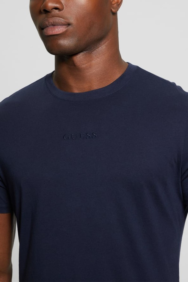 GUESS EMB PIMA CREW ΜΠΛΟΥΖΑ ΑΝΔΡΙΚΟ | BLUE GUESS EMB PIMA CREW ΜΠΛΟΥΖΑ ΑΝΔΡΙΚΟ | BLUE