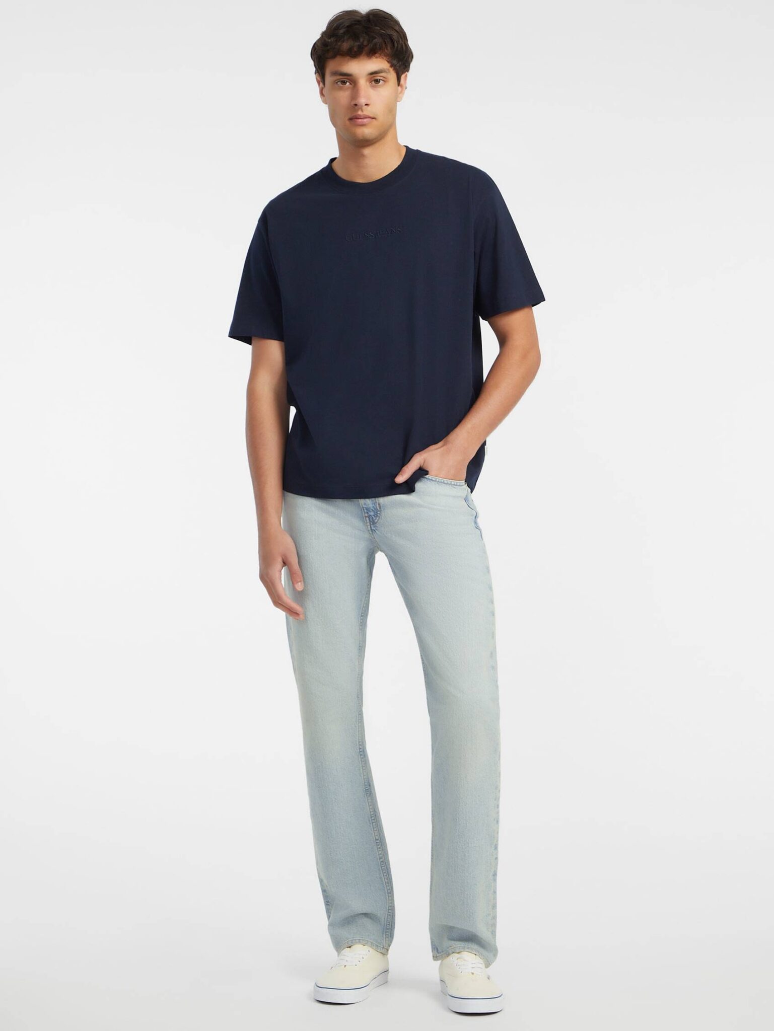 GUESS JEANS LOGO EMB TEE ΜΠΛΟΥΖΑ ΑΝΔΡΙΚΟ | DARK BLUE GUESS JEANS LOGO EMB TEE ΜΠΛΟΥΖΑ ΑΝΔΡΙΚΟ | DARK BLUE