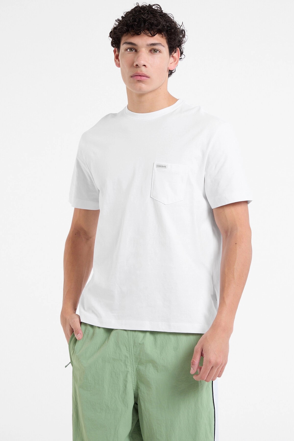 GUESS JEANS REG PKT TEE ΜΠΛΟΥΖΑ ΑΝΔΡΙΚΟ | WHITE