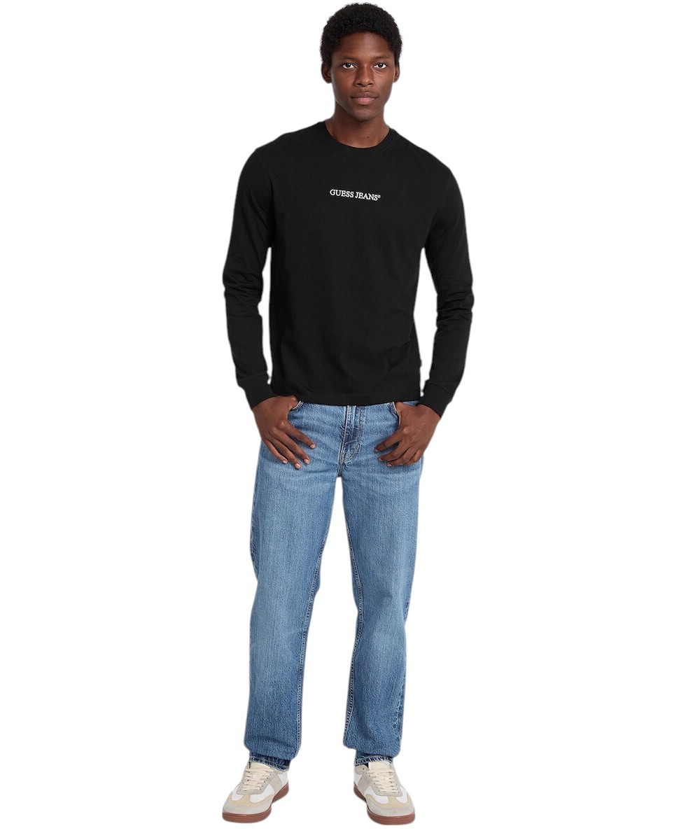 GUESS JEANS REG EMBRO TEE ΜΠΛΟΥΖΑ ΑΝΔΡΙΚΟ | BLACK GUESS JEANS REG EMBRO TEE ΜΠΛΟΥΖΑ ΑΝΔΡΙΚΟ | BLACK