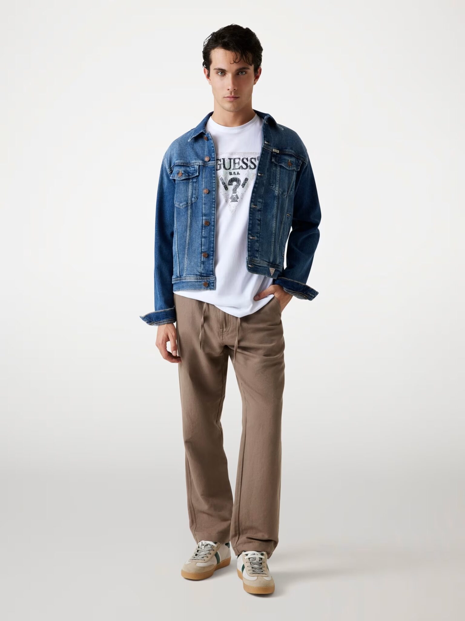 GUESS JEANS REG PKT TEE ΜΠΛΟΥΖΑ ΑΝΔΡΙΚΟ | WHITE