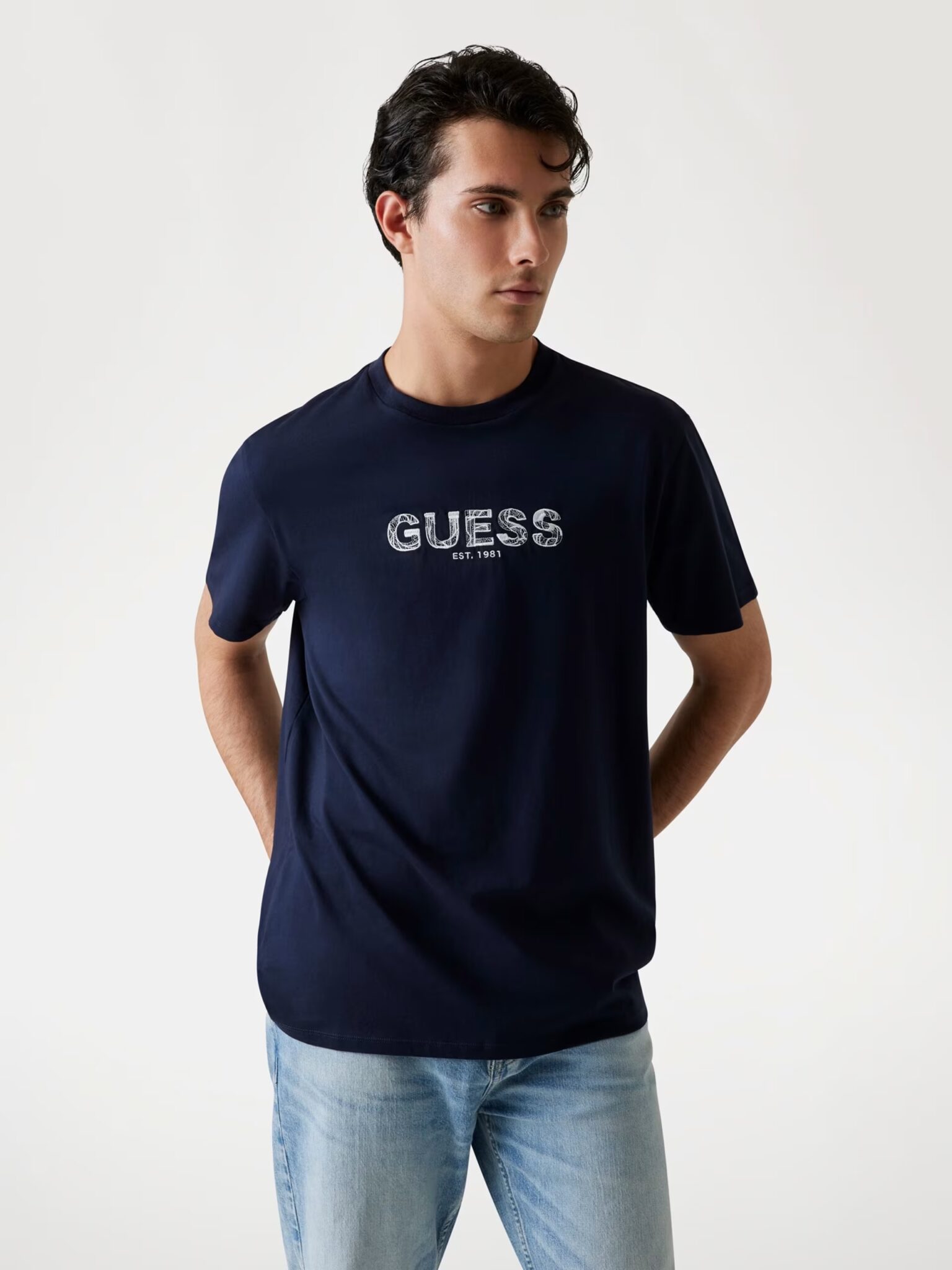 GUESS JEANS REG PKT TEE ΜΠΛΟΥΖΑ ΑΝΔΡΙΚΟ | WHITE