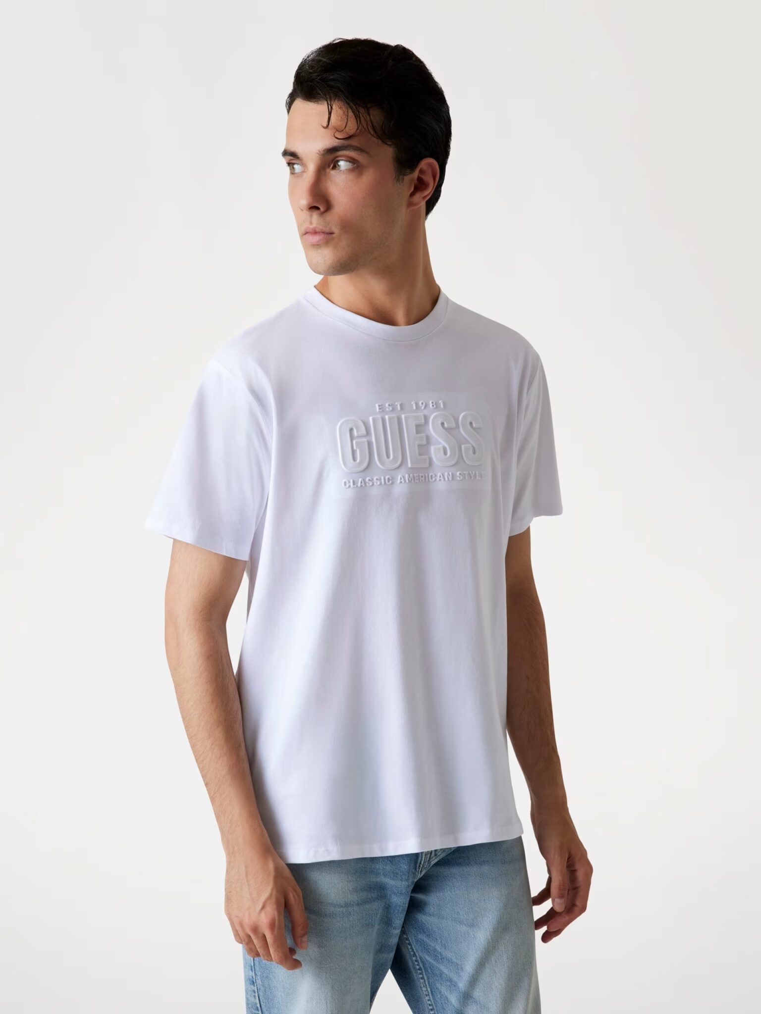 GUESS JEANS REG PKT TEE ΜΠΛΟΥΖΑ ΑΝΔΡΙΚΟ | WHITE