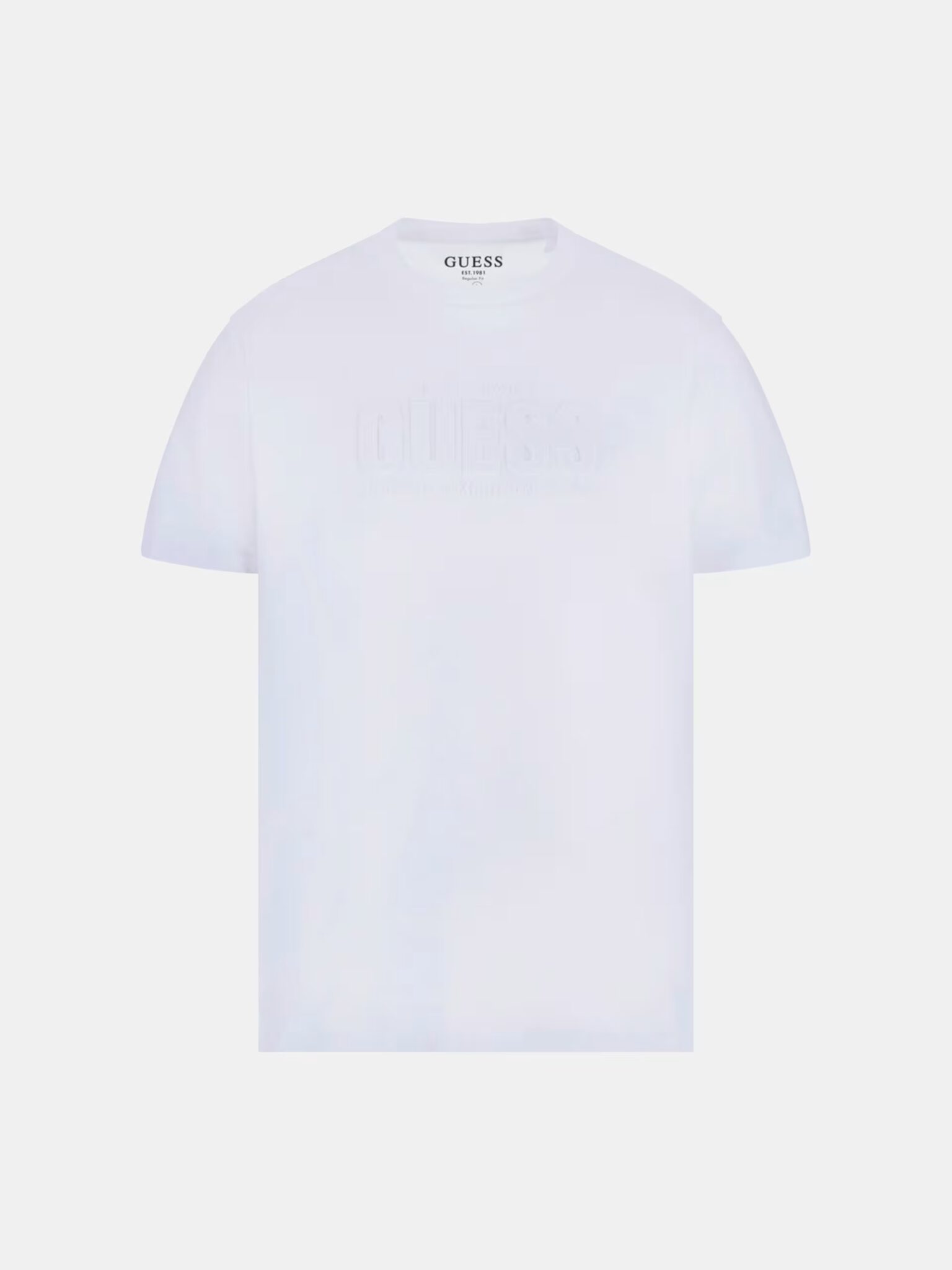 GUESS  EMBOSSED LOGO TEE ΜΠΛΟΥΖΑ ΑΝΔΡΙΚΟ | WHITE GUESS  EMBOSSED LOGO TEE ΜΠΛΟΥΖΑ ΑΝΔΡΙΚΟ | WHITE