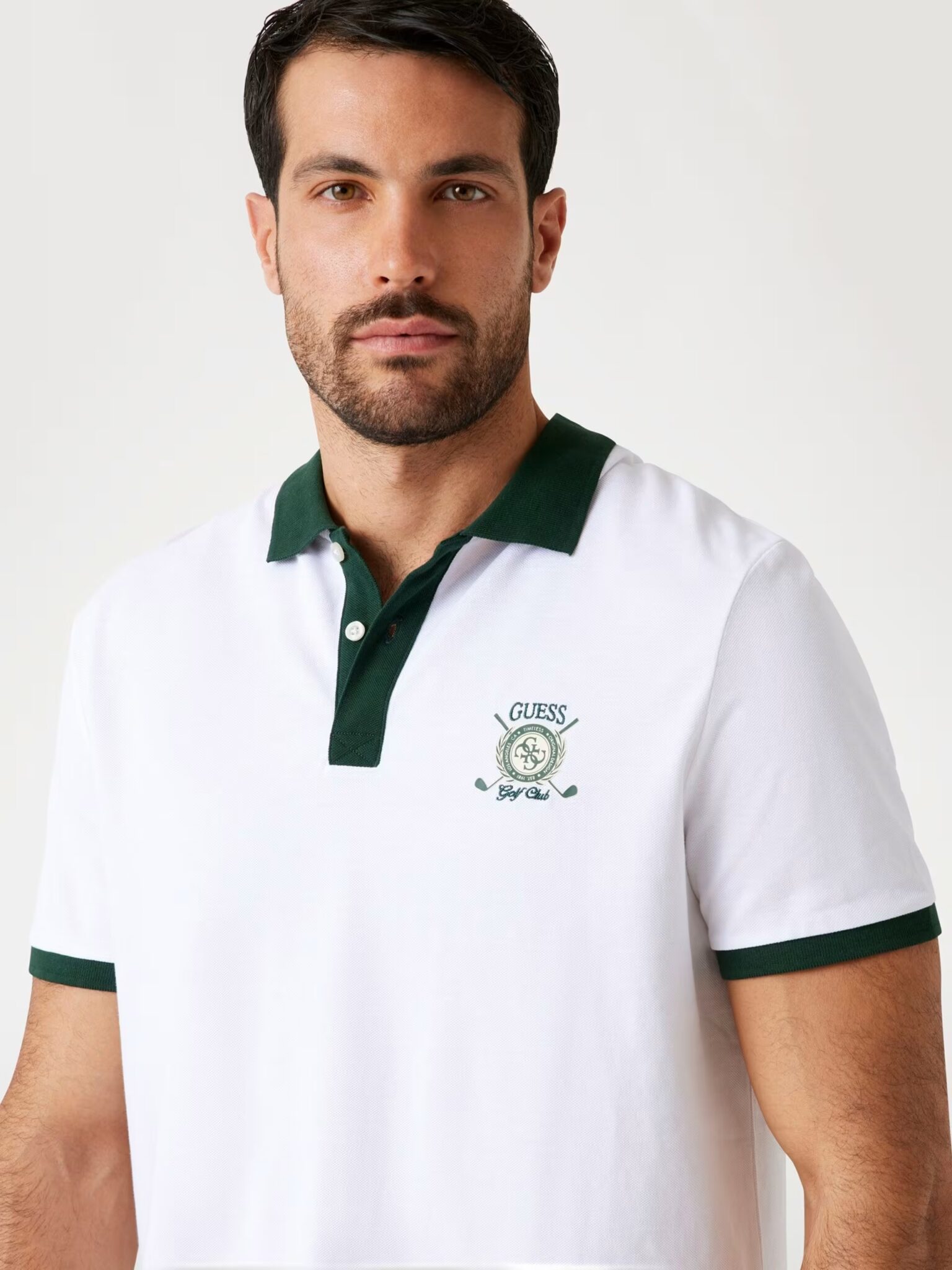 GUESS EMBLEM SS POLO ΜΠΛΟΥΖΑ ΑΝΔΡΙΚΟ | WHITE GUESS EMBLEM SS POLO ΜΠΛΟΥΖΑ ΑΝΔΡΙΚΟ | WHITE