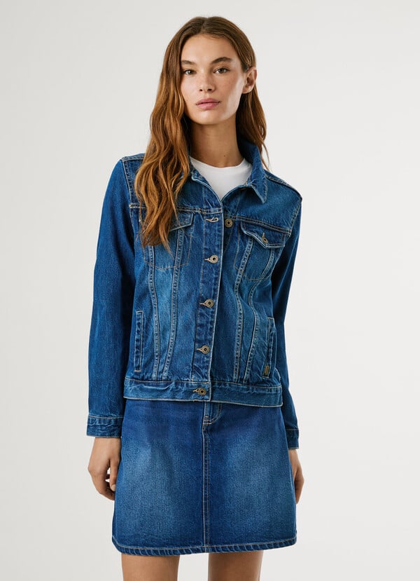 PEPE JEANS REGULAR JACKET ΜΠΟΥΦΑΝ ΓΥΝΑΙΚΕΙΟ | BLUE PEPE JEANS REGULAR JACKET ΜΠΟΥΦΑΝ ΓΥΝΑΙΚΕΙΟ | BLUE