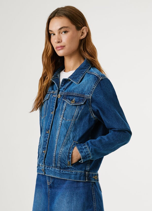 PEPE JEANS REGULAR JACKET ΜΠΟΥΦΑΝ ΓΥΝΑΙΚΕΙΟ | BLUE PEPE JEANS REGULAR JACKET ΜΠΟΥΦΑΝ ΓΥΝΑΙΚΕΙΟ | BLUE