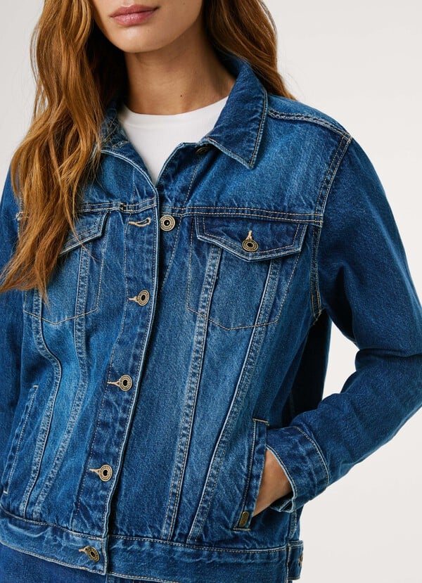 PEPE JEANS REGULAR JACKET ΜΠΟΥΦΑΝ ΓΥΝΑΙΚΕΙΟ | BLUE PEPE JEANS REGULAR JACKET ΜΠΟΥΦΑΝ ΓΥΝΑΙΚΕΙΟ | BLUE