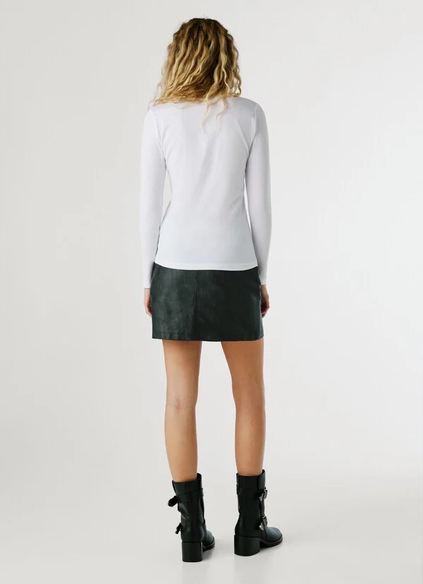 PEPE JEANS ESSENTIALS NEW VIRGINIA LS N  ΜΠΛΟΥΖΑ ΓΥΝΑΙΚΕΙΟ | WHITE PEPE JEANS ESSENTIALS NEW VIRGINIA LS N  ΜΠΛΟΥΖΑ ΓΥΝΑΙΚΕΙΟ | WHITE