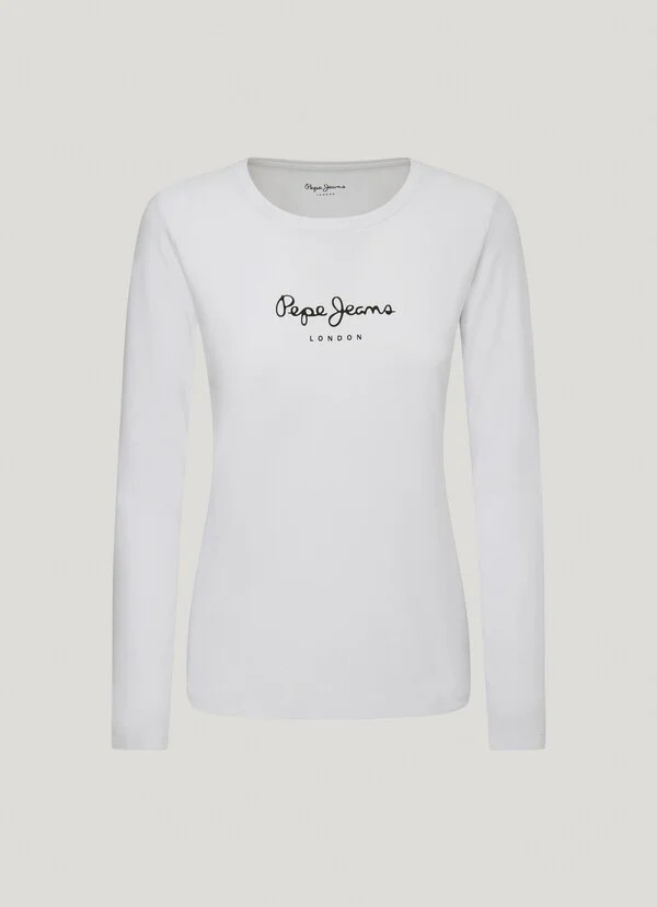 PEPE JEANS ESSENTIALS NEW VIRGINIA LS N  ΜΠΛΟΥΖΑ ΓΥΝΑΙΚΕΙΟ | WHITE PEPE JEANS ESSENTIALS NEW VIRGINIA LS N  ΜΠΛΟΥΖΑ ΓΥΝΑΙΚΕΙΟ | WHITE