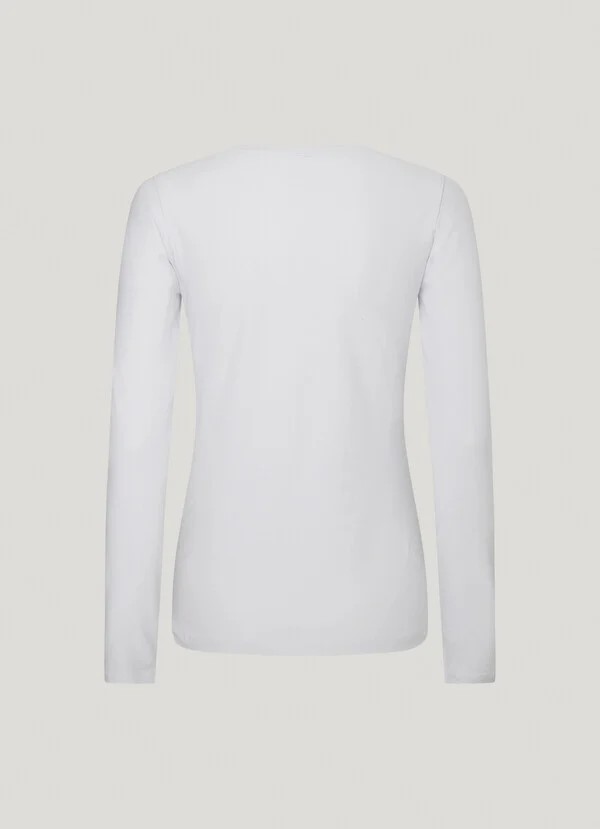 PEPE JEANS ESSENTIALS NEW VIRGINIA LS N  ΜΠΛΟΥΖΑ ΓΥΝΑΙΚΕΙΟ | WHITE PEPE JEANS ESSENTIALS NEW VIRGINIA LS N  ΜΠΛΟΥΖΑ ΓΥΝΑΙΚΕΙΟ | WHITE