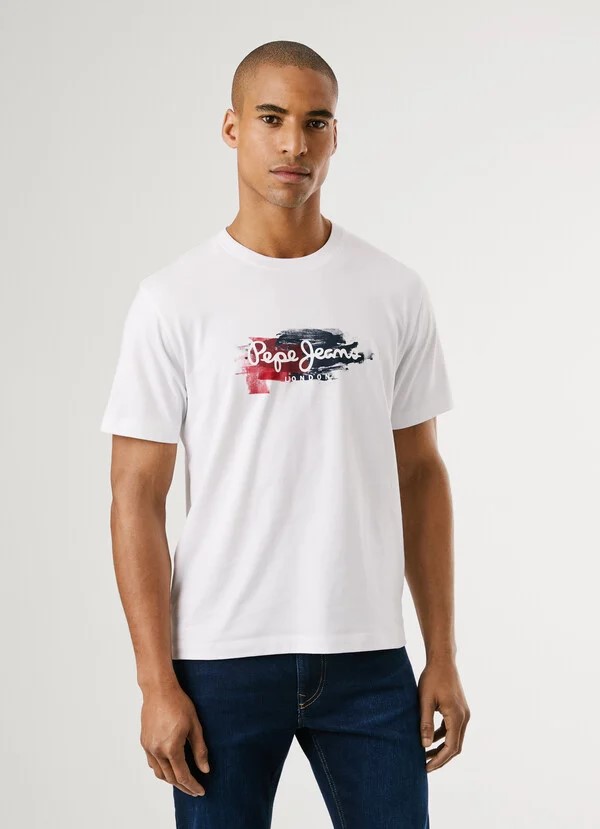 PEPE JEANS TREY TEE ΜΠΛΟΥΖΑ ΑΝΔΡΙΚΟ | WHITE PEPE JEANS TREY TEE ΜΠΛΟΥΖΑ ΑΝΔΡΙΚΟ | WHITE