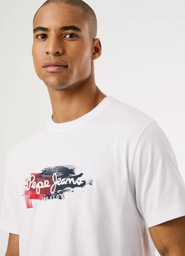 PEPE JEANS TREY TEE ΜΠΛΟΥΖΑ ΑΝΔΡΙΚΟ | WHITE PEPE JEANS TREY TEE ΜΠΛΟΥΖΑ ΑΝΔΡΙΚΟ | WHITE