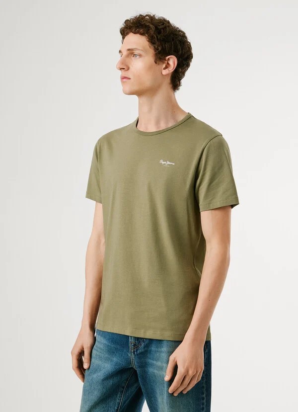 PEPE JEANS ORIGINAL BASIC 3N ΜΠΛΟΥΖΑ ΑΝΔΡΙΚΟ | KHAKI PEPE JEANS ORIGINAL BASIC 3N ΜΠΛΟΥΖΑ ΑΝΔΡΙΚΟ | KHAKI