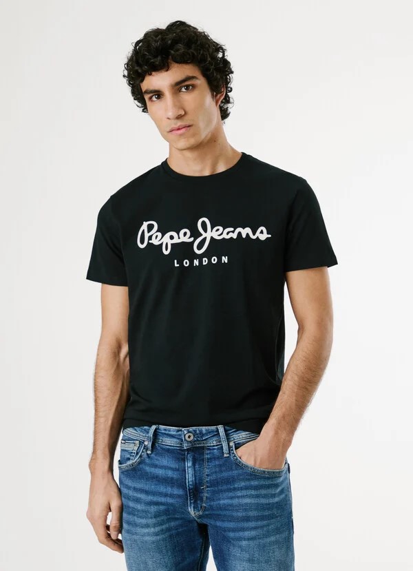 PEPE JEANS ORIGINAL STRETCH N  ΜΠΛΟΥΖΑ ΑΝΔΡΙΚΟ | BLACK PEPE JEANS ORIGINAL STRETCH N  ΜΠΛΟΥΖΑ ΑΝΔΡΙΚΟ | BLACK