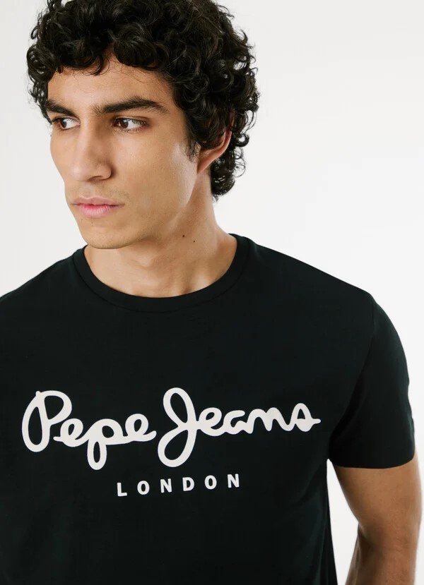 PEPE JEANS ORIGINAL STRETCH N  ΜΠΛΟΥΖΑ ΑΝΔΡΙΚΟ | BLACK PEPE JEANS ORIGINAL STRETCH N  ΜΠΛΟΥΖΑ ΑΝΔΡΙΚΟ | BLACK