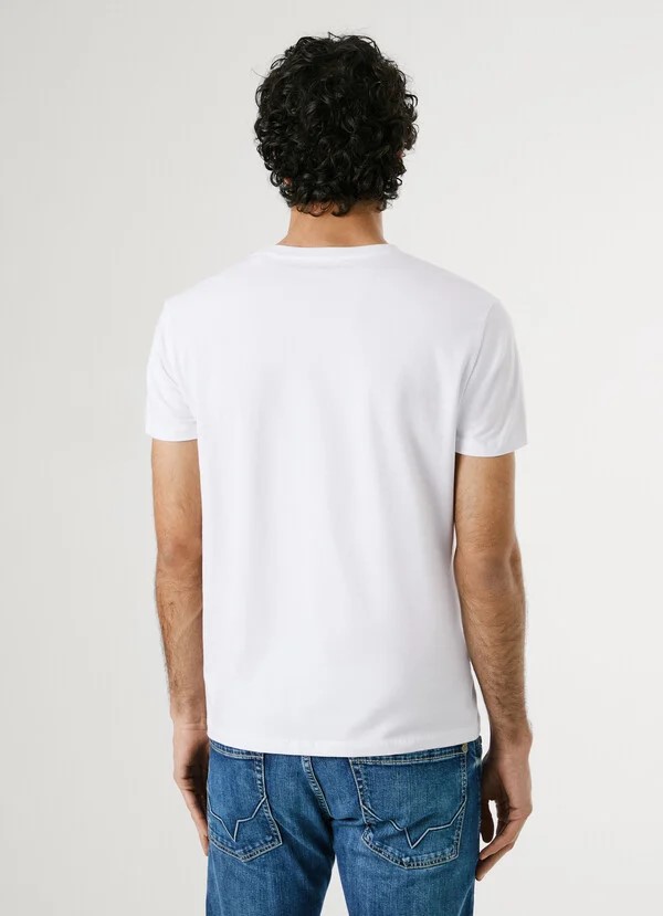 PEPE JEANS ORIGINAL STRETCH N  ΜΠΛΟΥΖΑ ΑΝΔΡΙΚΟ | WHITE PEPE JEANS ORIGINAL STRETCH N  ΜΠΛΟΥΖΑ ΑΝΔΡΙΚΟ | WHITE