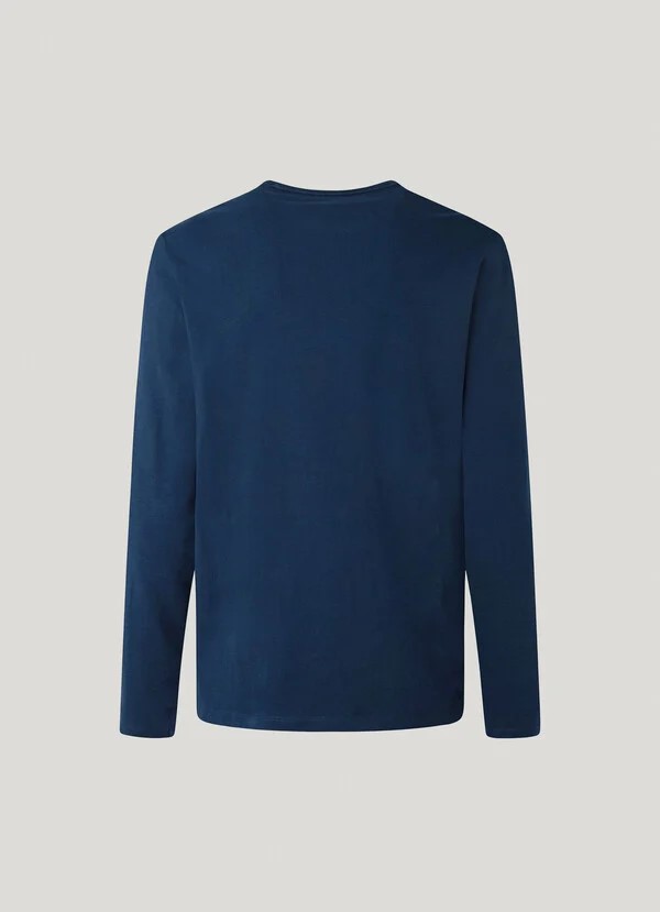 PEPE JEANS ORIGINAL BASIC 2 LONG  ΜΠΛΟΥΖΑ ΑΝΔΡΙΚΟ | DARK BLUE PEPE JEANS ORIGINAL BASIC 2 LONG  ΜΠΛΟΥΖΑ ΑΝΔΡΙΚΟ | DARK BLUE