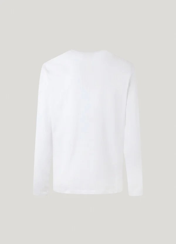 PEPE JEANS ORIGINAL BASIC 2 LONG  ΜΠΛΟΥΖΑ ΑΝΔΡΙΚΟ | WHITE PEPE JEANS ORIGINAL BASIC 2 LONG  ΜΠΛΟΥΖΑ ΑΝΔΡΙΚΟ | WHITE