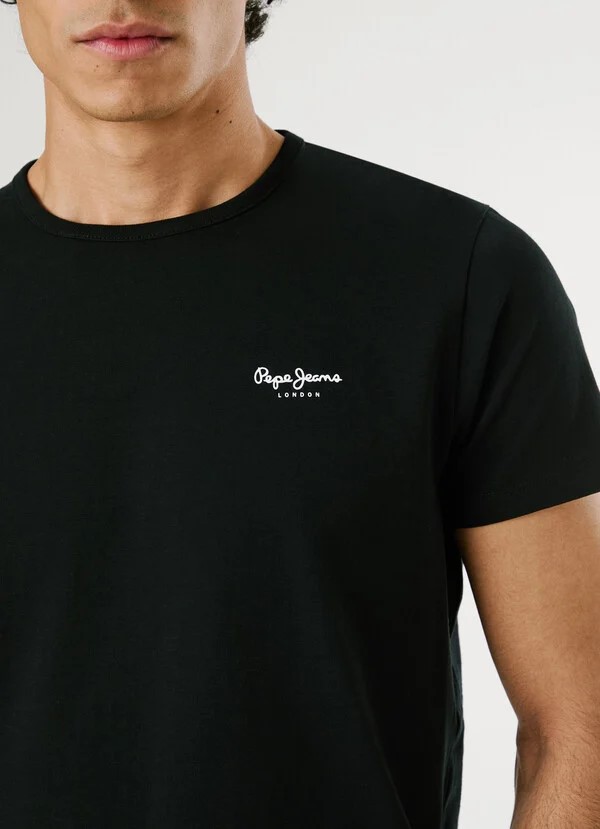 PEPE JEANS ORIGINAL BASIC 3N  ΜΠΛΟΥΖΑ ΑΝΔΡΙΚΟ | BLACK PEPE JEANS ORIGINAL BASIC 3N  ΜΠΛΟΥΖΑ ΑΝΔΡΙΚΟ | BLACK