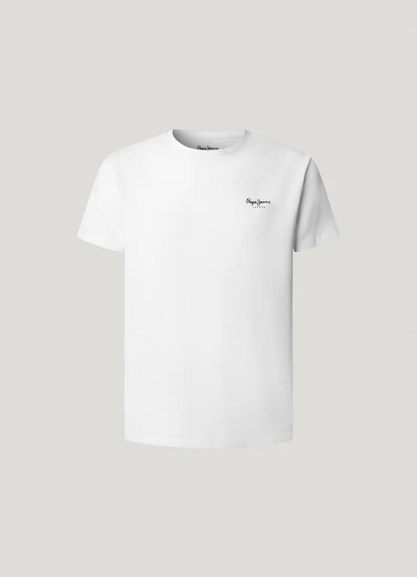PEPE JEANS ORIGINAL BASIC 3N  ΜΠΛΟΥΖΑ ΑΝΔΡΙΚΟ | WHITE PEPE JEANS ORIGINAL BASIC 3N  ΜΠΛΟΥΖΑ ΑΝΔΡΙΚΟ | WHITE