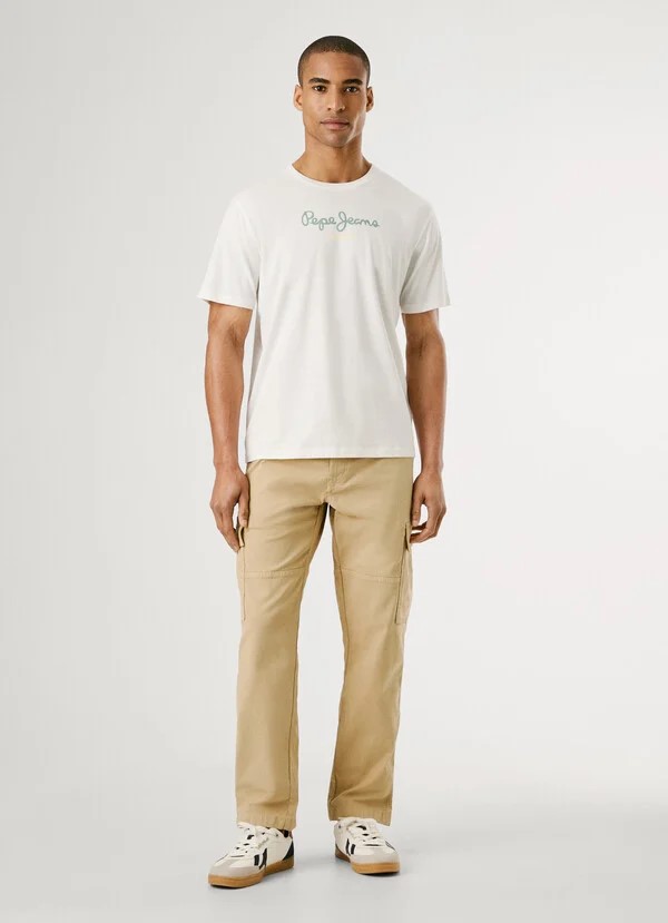 KARL LAGERFELD JEANS KLJ REG MIX MATERIAL TEE | INDIGO