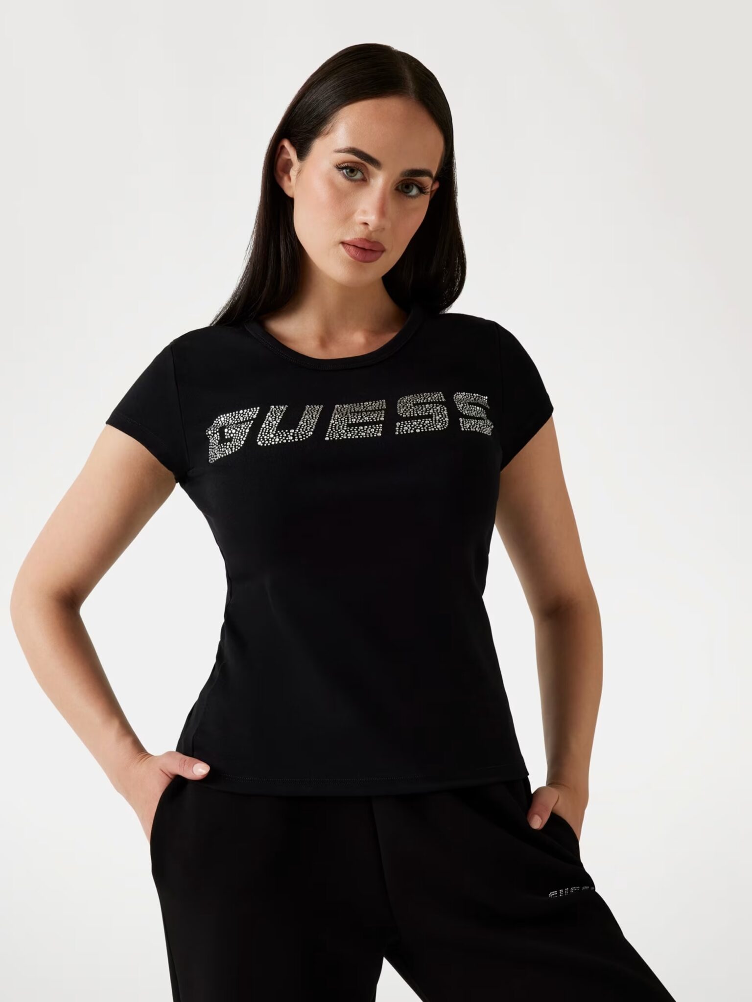 GUESS ATHLEISURE KIARA SS T-SHIRT ΜΠΛΟΥΖΑ ΓΥΝΑΙΚΕΙΟ | BLACK