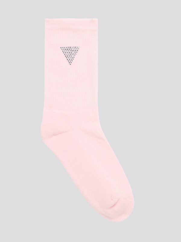 GUESS ATHLEISURE RHINESTONES TRIANGLE SPORT SOC ΚΑΛΤΣΕΣ ΓΥΝΑΙΚΕΙΟ | PINK